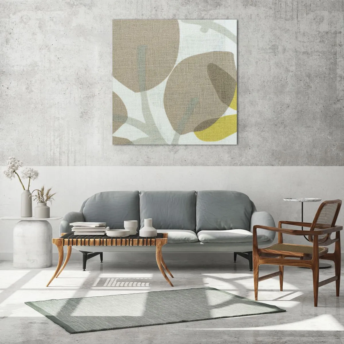 Glasbild - Bild auf glas - Komposition in voller Sonne - 60x60 cm