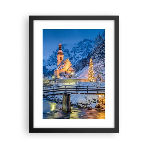 Poster in einem schwarzem Rahmen - Weihnachtsgeist - 30x40 cm