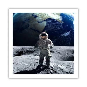 Poster - Grüße vom Mond - 60x60 cm