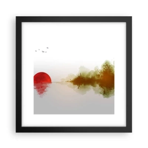 Poster in einem schwarzem Rahmen - Versprechen der Ruhe - 30x30 cm