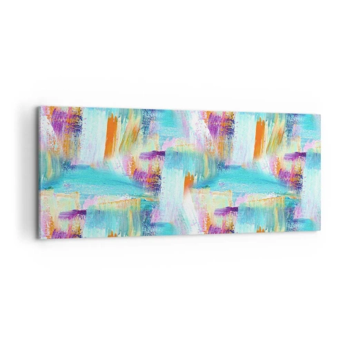 Bild auf Leinwand - Leinwandbild - Fröhlicher Labyrinth-Liner - 100x40 cm