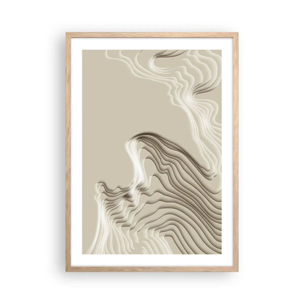 Poster in einem Rahmen aus heller Eiche - Topographie der Kunst - 50x70 cm