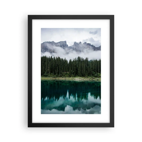 Poster in einem schwarzem Rahmen - Leise, leise, lass uns das Trinkwasser nicht wecken ... - 30x40 cm