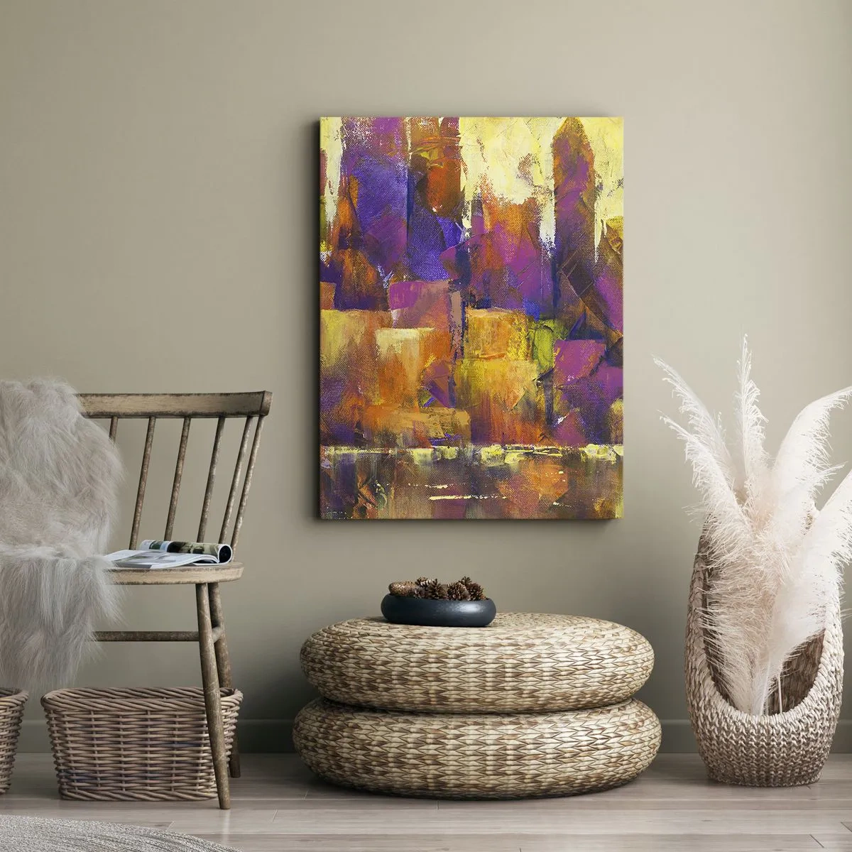 Bild auf Leinwand - Leinwandbild - Metropolitische Komposition - 45x80 cm