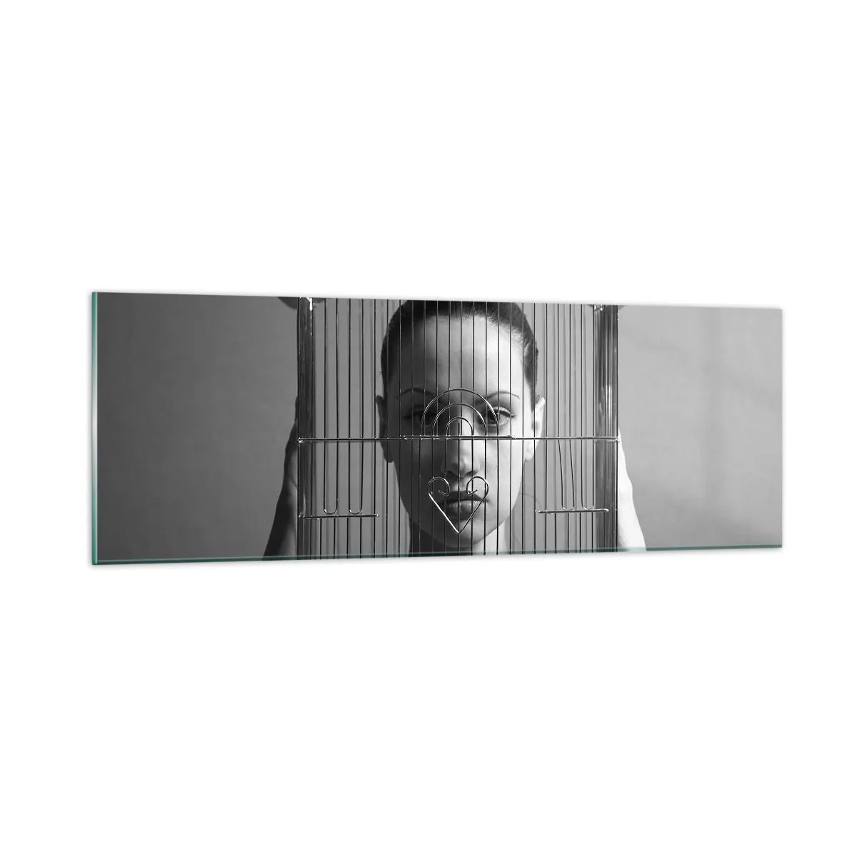 Glasbild - Bild auf glas - Ein leicht surreales Portrait - 90x30 cm