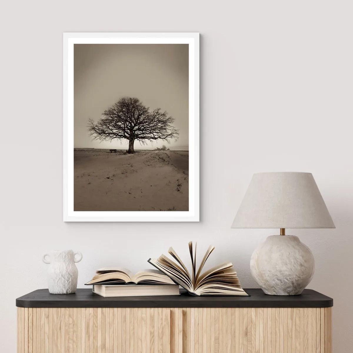 Poster in einem weißen Rahmen - Von hier zu Ewigkeit - 30x40 cm