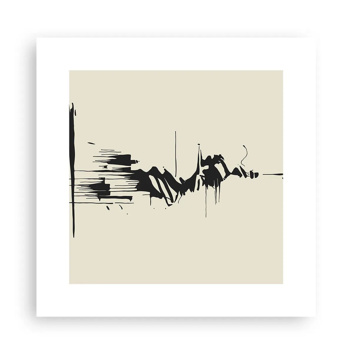 Poster - Hastige Abstraktion - 30x30 cm