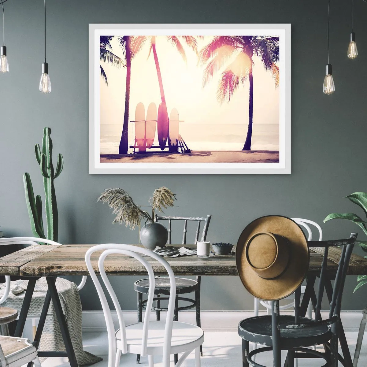 Poster in einem weißen Rahmen - Es wird ein toller Tag - 70x50 cm