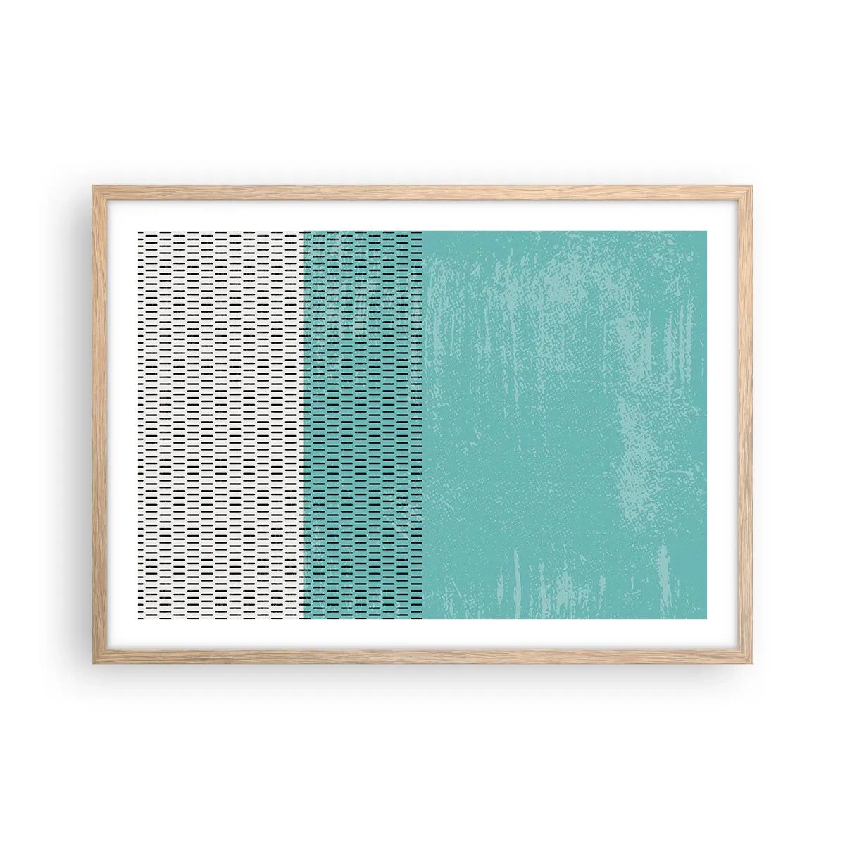 Poster in einem Rahmen aus heller Eiche - Eine ausgewogene Komposition - 70x50 cm