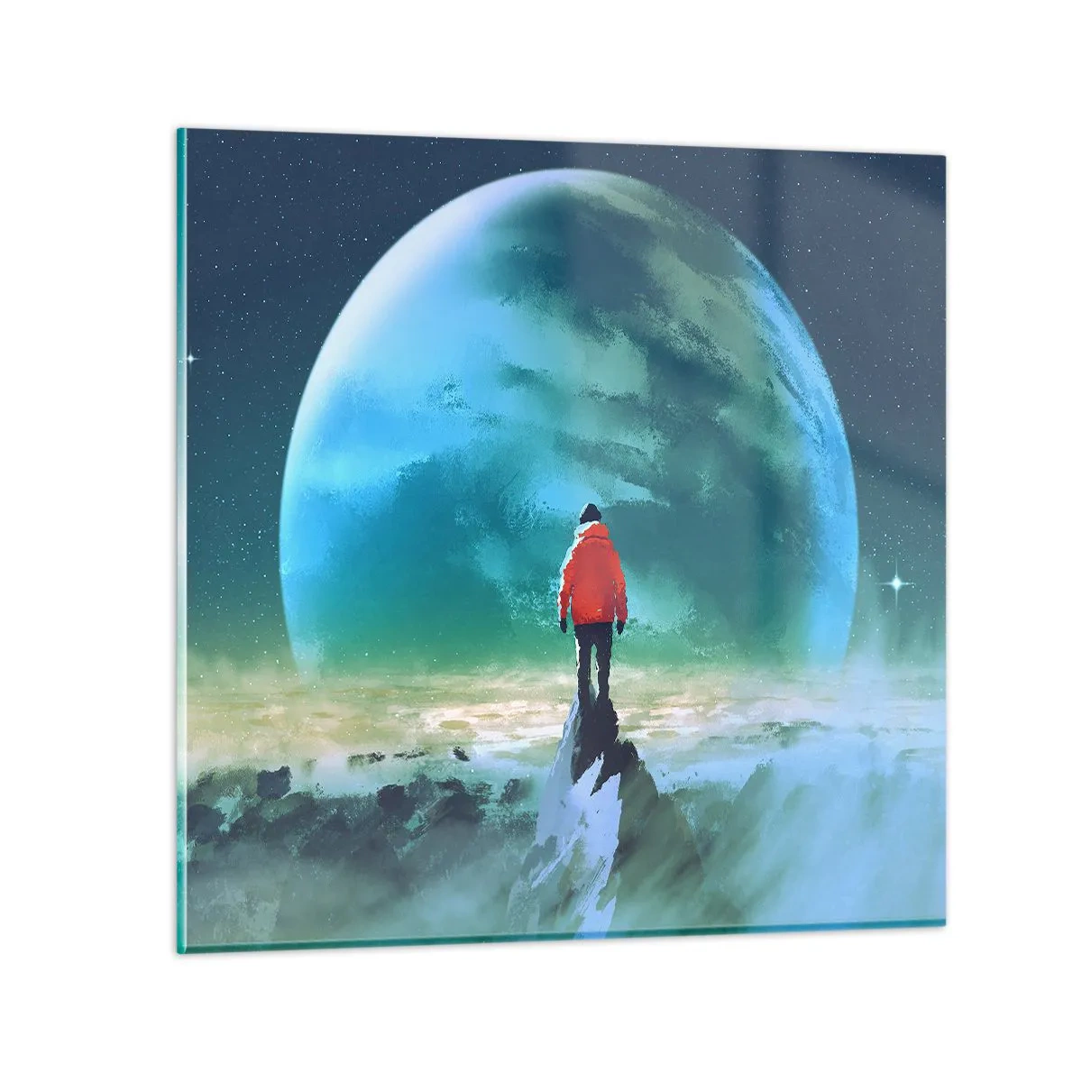 Glasbild - Bild auf glas - Entdecker des neuen Landes - 40x40 cm