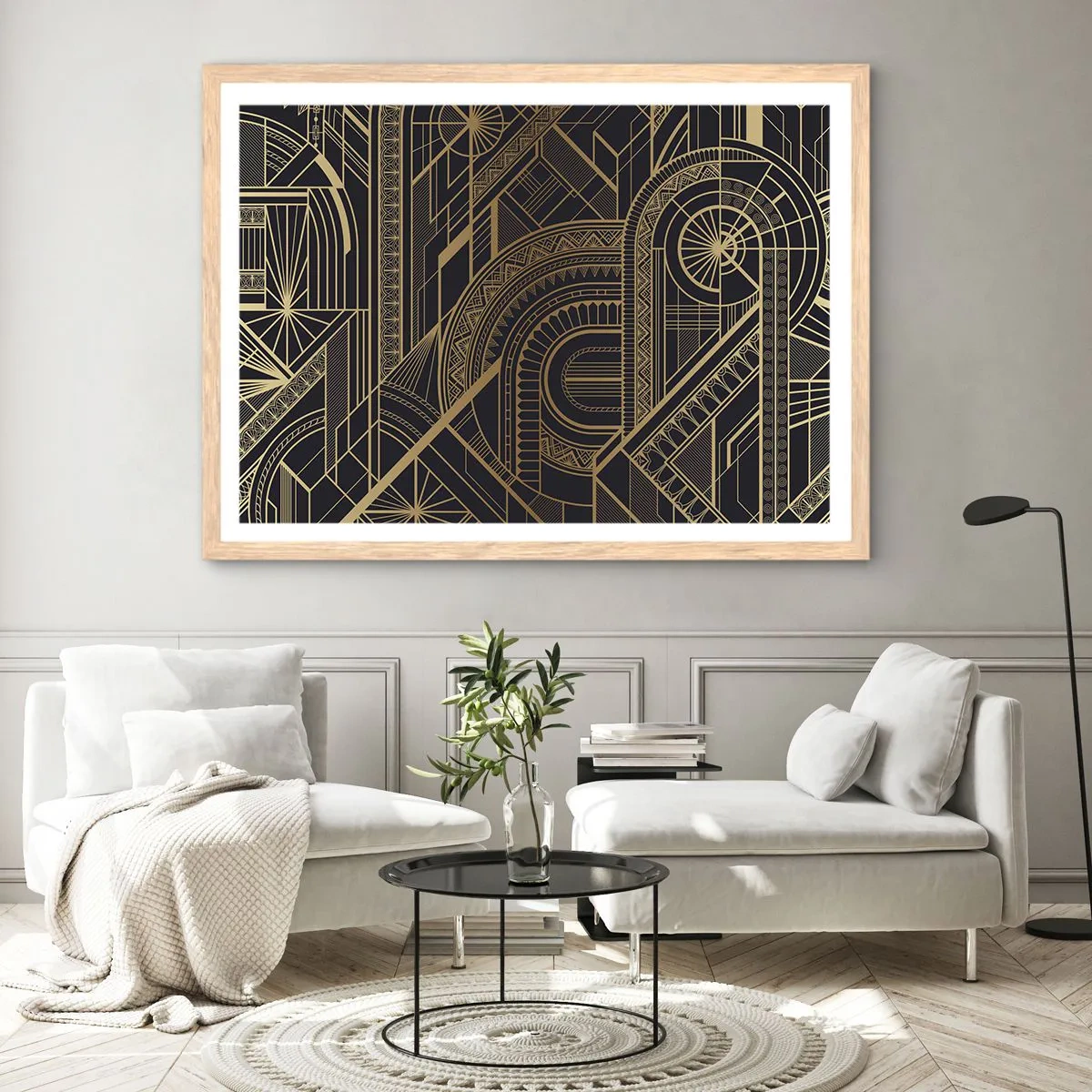 Poster in einem Rahmen aus heller Eiche - Konzepte, Ideen, Pläne - 50x40 cm