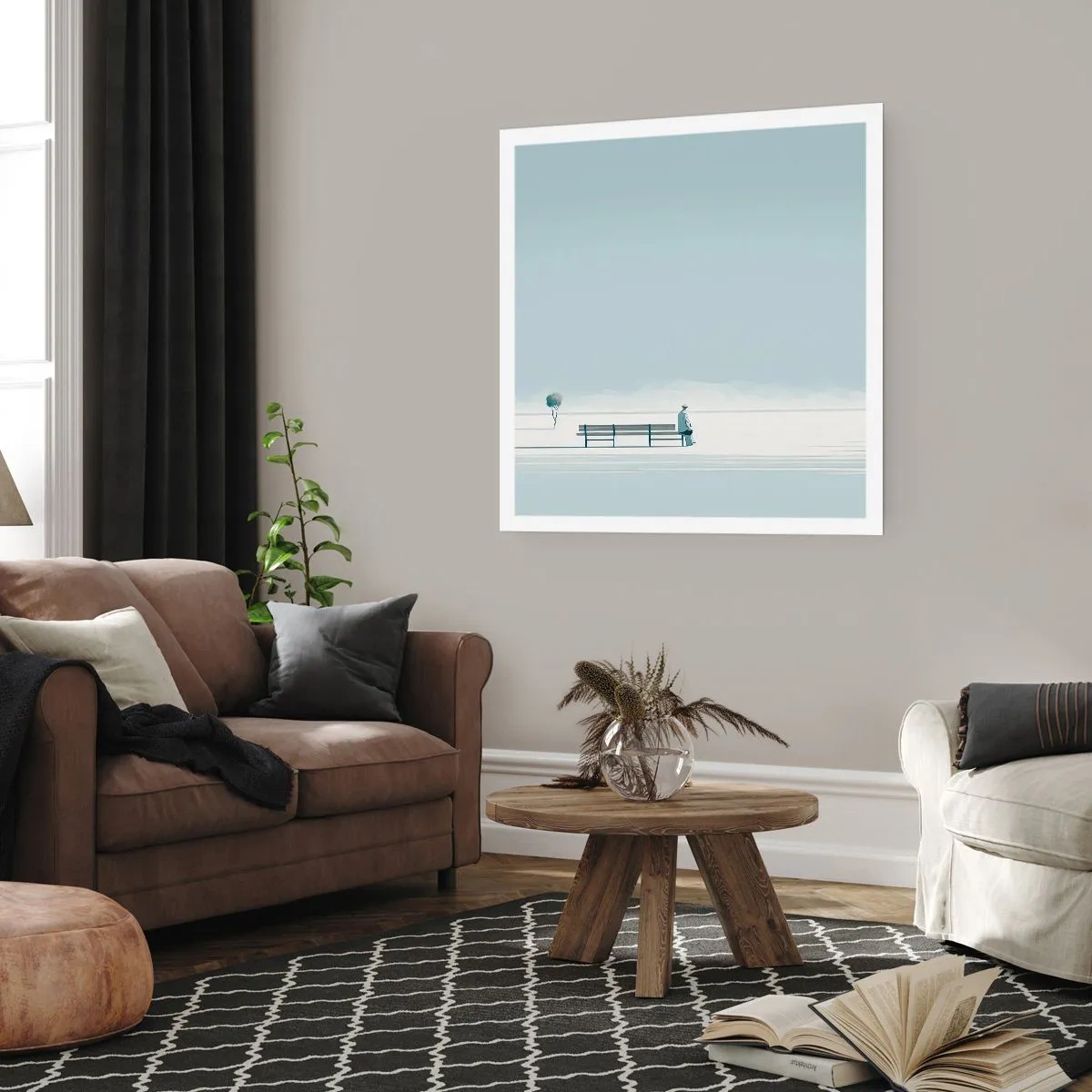 Poster - Ja, ich warte. - 40x40 cm