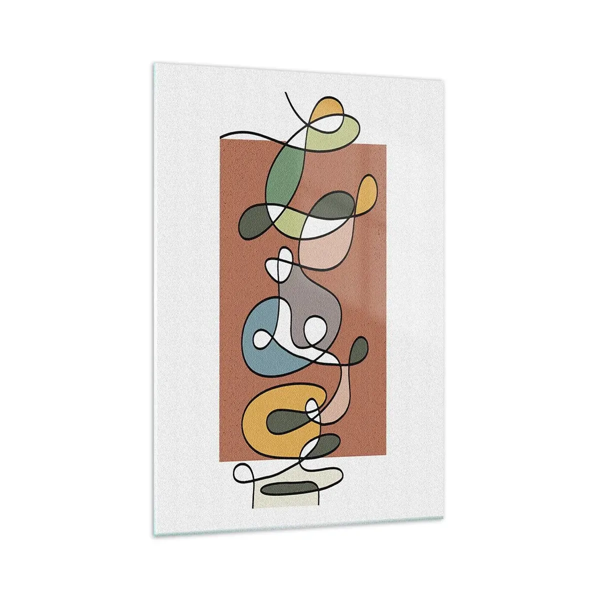 Glasbild - Bild auf glas - Abstraktion: bunter Tanz - 70x100 cm