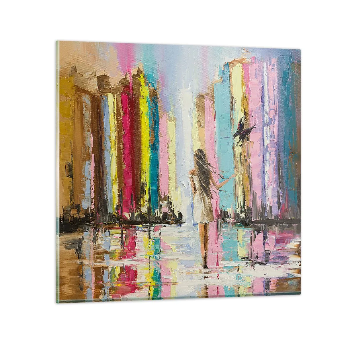 Glasbild - Bild auf glas - Folge mir - 70x70 cm