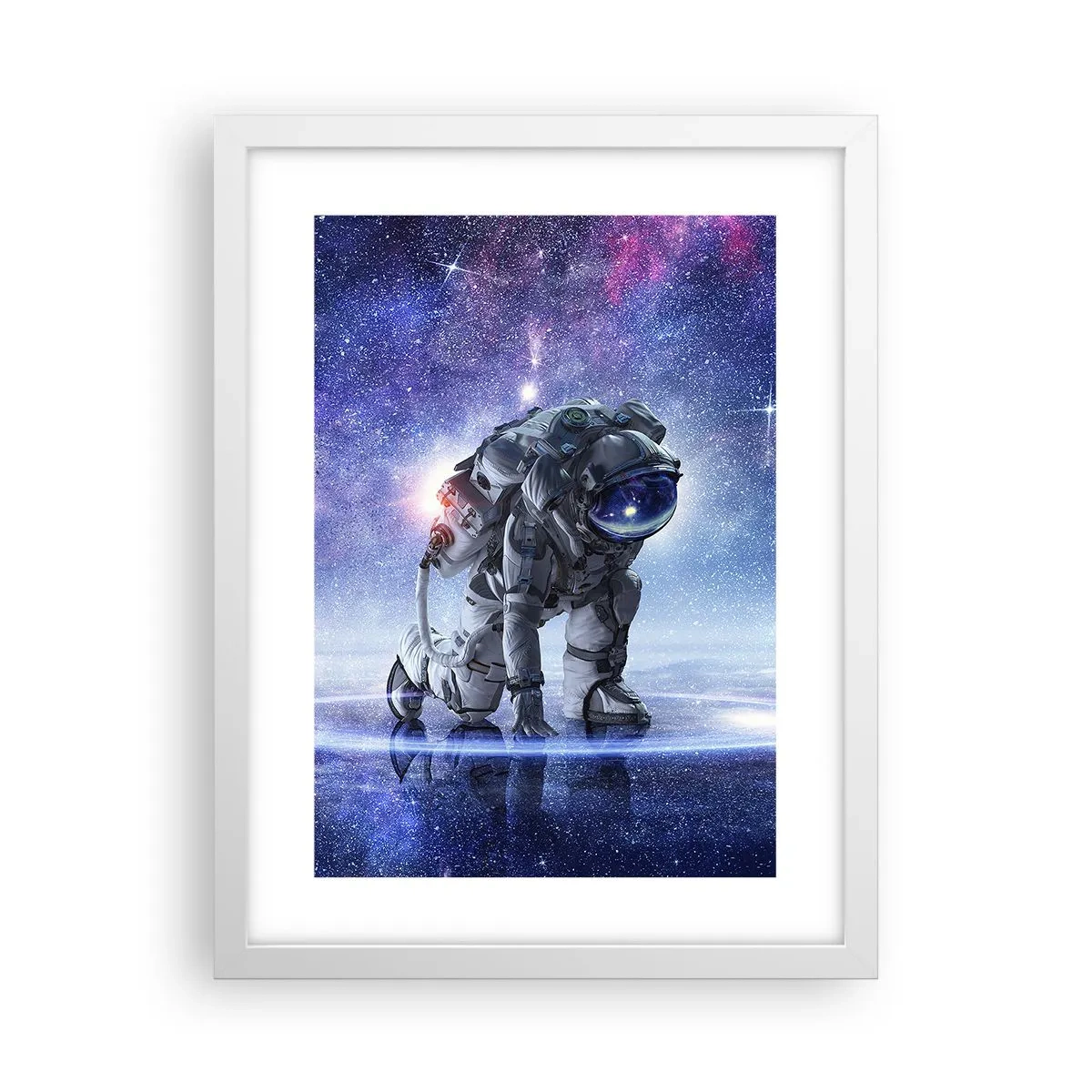 Poster in einem weißen Rahmen - Der Sternenhimmel über mir - 30x40 cm