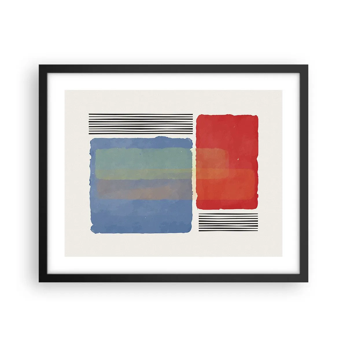 Poster in einem schwarzem Rahmen - Der Geist und der Buchstabe der Geometrie - 50x40 cm