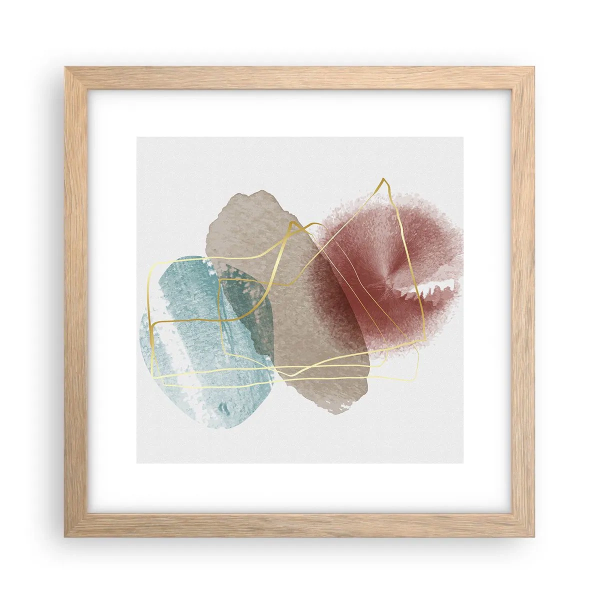 Poster in einem Rahmen aus heller Eiche - Korallen des Weltraums - 30x30 cm