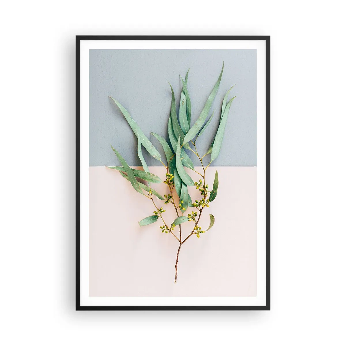 Poster in einem schwarzem Rahmen - Pastellige Subtilität - 70x100 cm