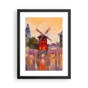 Poster in einem schwarzem Rahmen - Pariser Ikonen – Moulin Rouge - 30x40 cm