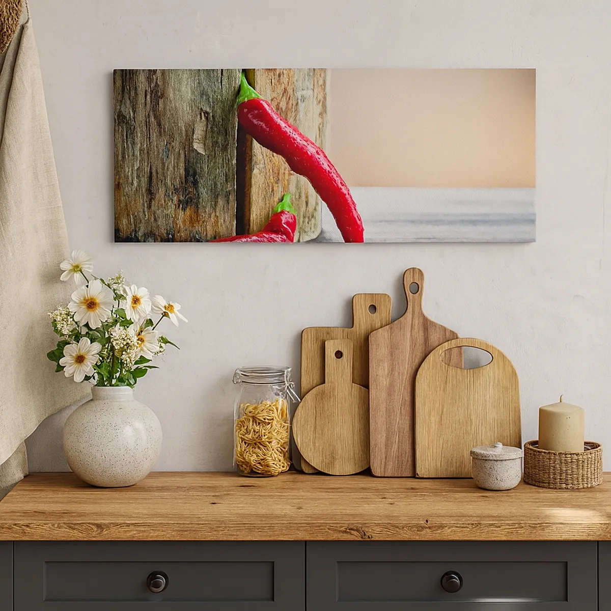 Bild auf Leinwand - Leinwandbild - Red hot chili peppers - 30x30 cm