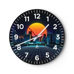 Wanduhr - Glasuhr - Willst du immer noch zu Real gehen? - 30x30 cm