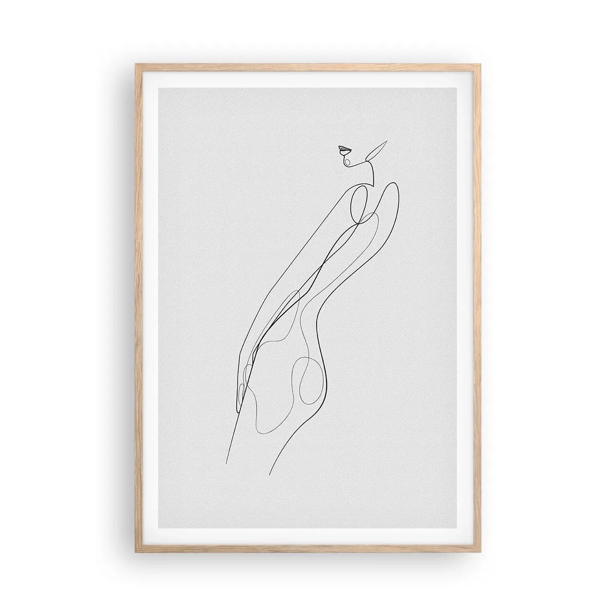 Poster in einem Rahmen aus heller Eiche - Bloß ein Versprechen - 70x100 cm