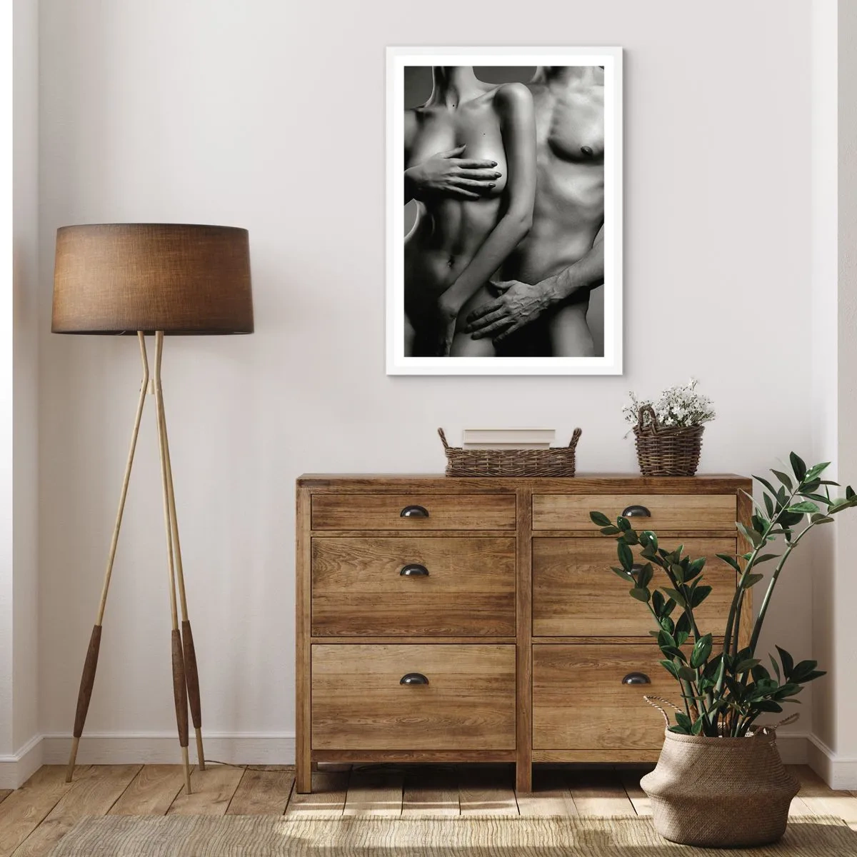 Poster in einem weißen Rahmen - Adam und Ewa - 30x40 cm