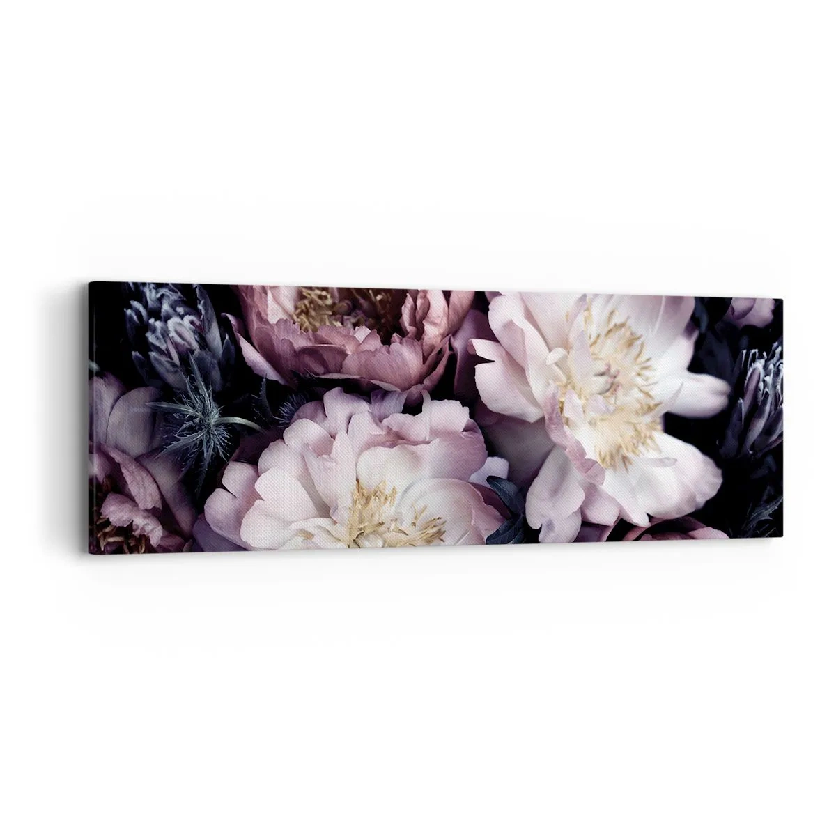 Bild auf Leinwand - Leinwandbild - Blumenstrauß im alten Stil - 90x30 cm