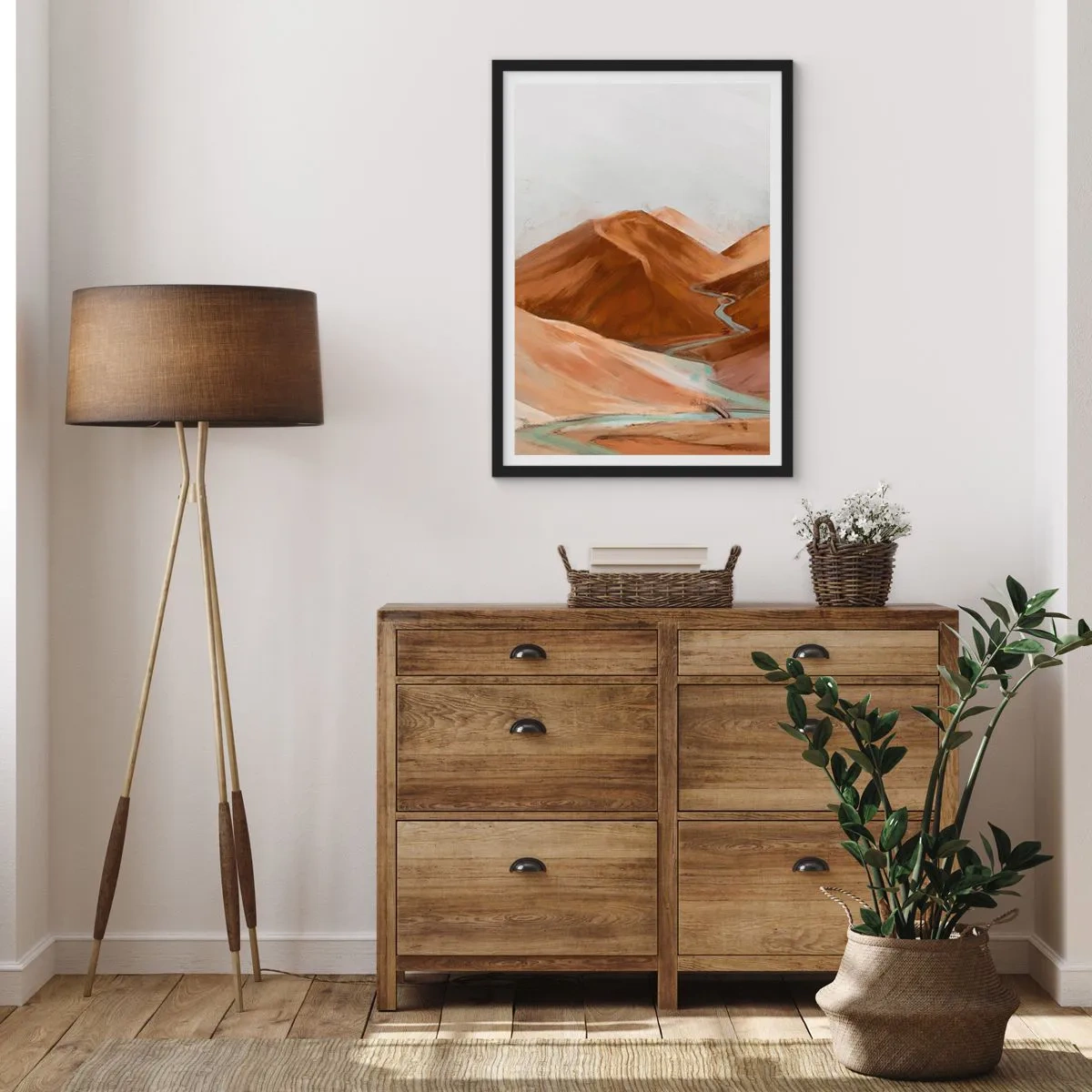 Poster in einem schwarzem Rahmen - Zur Quelle - 70x100 cm