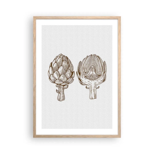 Poster in einem Rahmen aus heller Eiche - Anatomie-Lektion - 50x70 cm