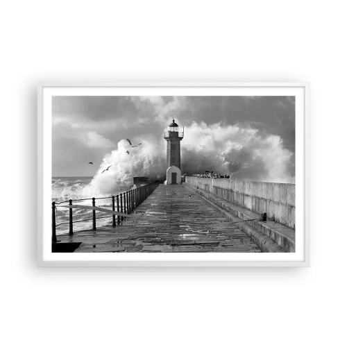 Poster in einem weißen Rahmen - Furchtlos - 91x61 cm