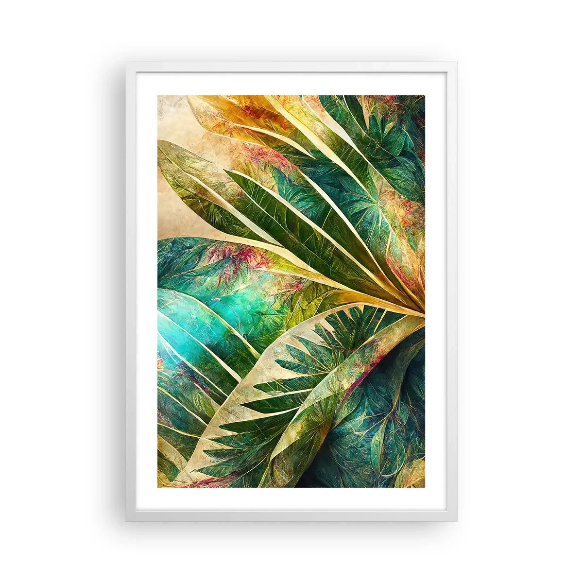 Poster in einem weißen Rahmen - Farben der Tropen - 50x70 cm
