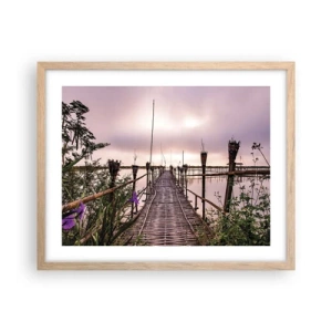 Poster in einem Rahmen aus heller Eiche - Frieden und Ruhe Asiens - 50x40 cm