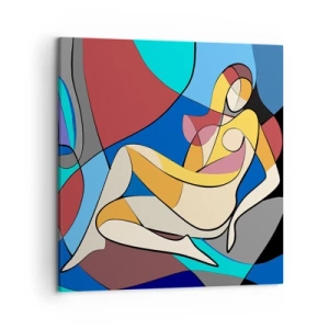 Bild auf Leinwand - Leinwandbild - Kubistischer Akt - 50x50 cm