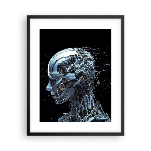 Poster in einem schwarzem Rahmen - Technologie ist eine Frau - 40x50 cm