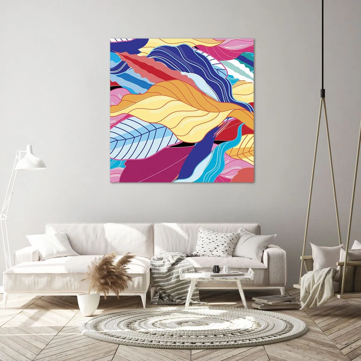 Bild auf Leinwand - Leinwandbild - Buntes Durcheinander - 70x70 cm