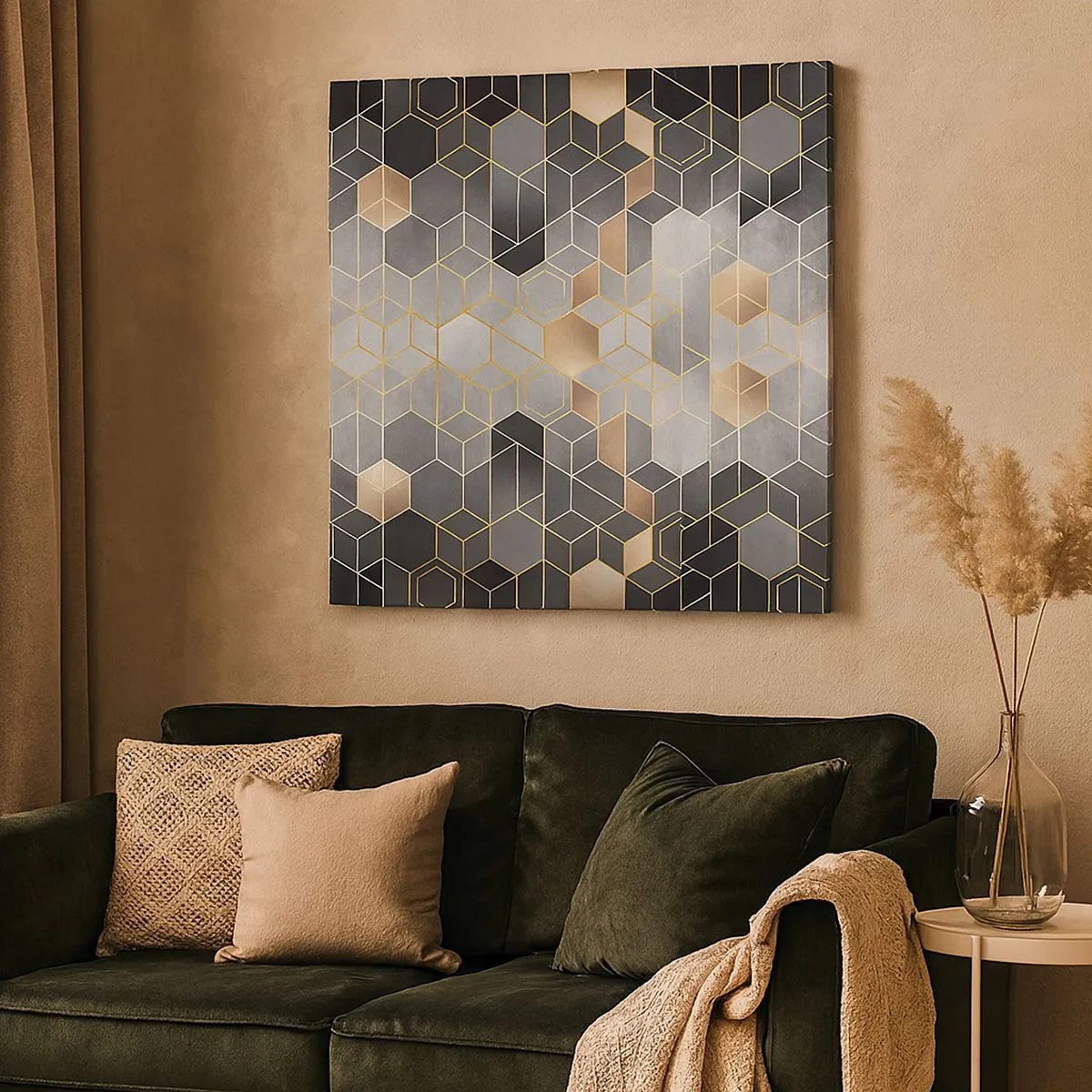 Bild auf Leinwand - Leinwandbild - Diamant-Komposition - 30x30 cm