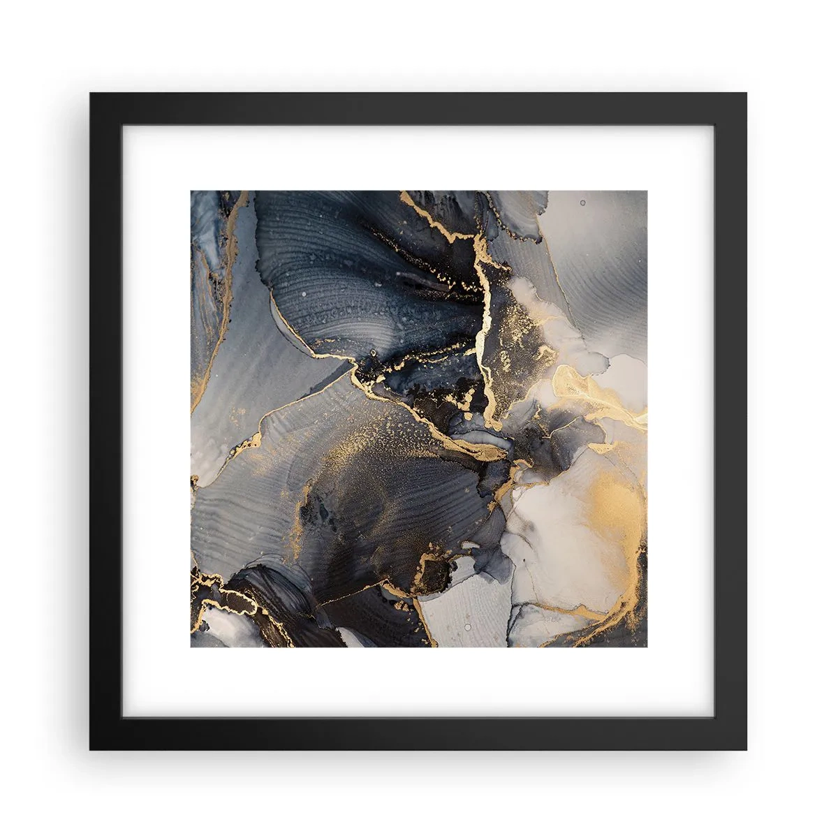 Poster in einem schwarzem Rahmen - Leben aus Stein - 30x30 cm