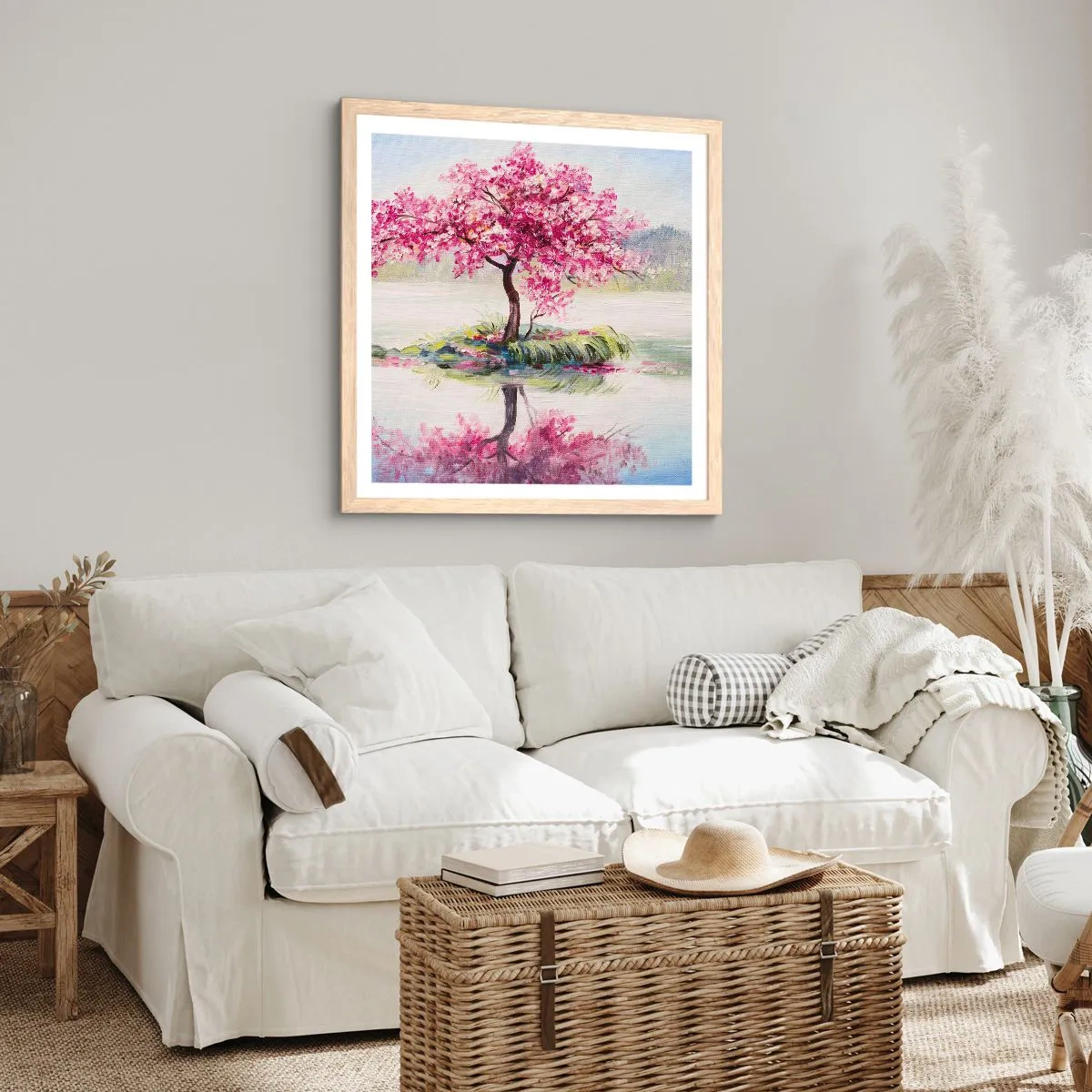 Poster in einem Rahmen aus heller Eiche - Der Ritus des Frühlings - 40x40 cm