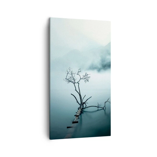 Bild auf Leinwand - Leinwandbild - Aus Wasser und Nebel - 45x80 cm