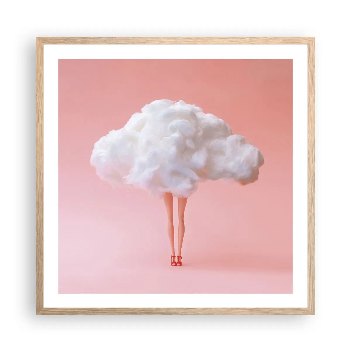 Poster in einem Rahmen aus heller Eiche - Süßes Versprechen - 60x60 cm