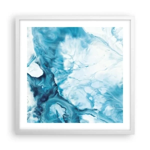 Poster in einem weißen Rahmen - Blaues Konzert - 50x50 cm