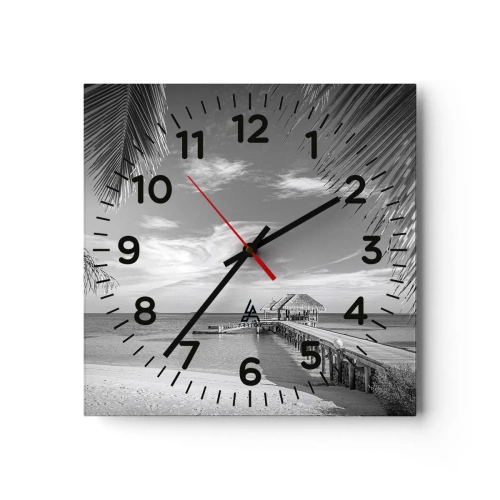 Wanduhr - Glasuhr - Erinnerung oder Traum? - 40x40 cm