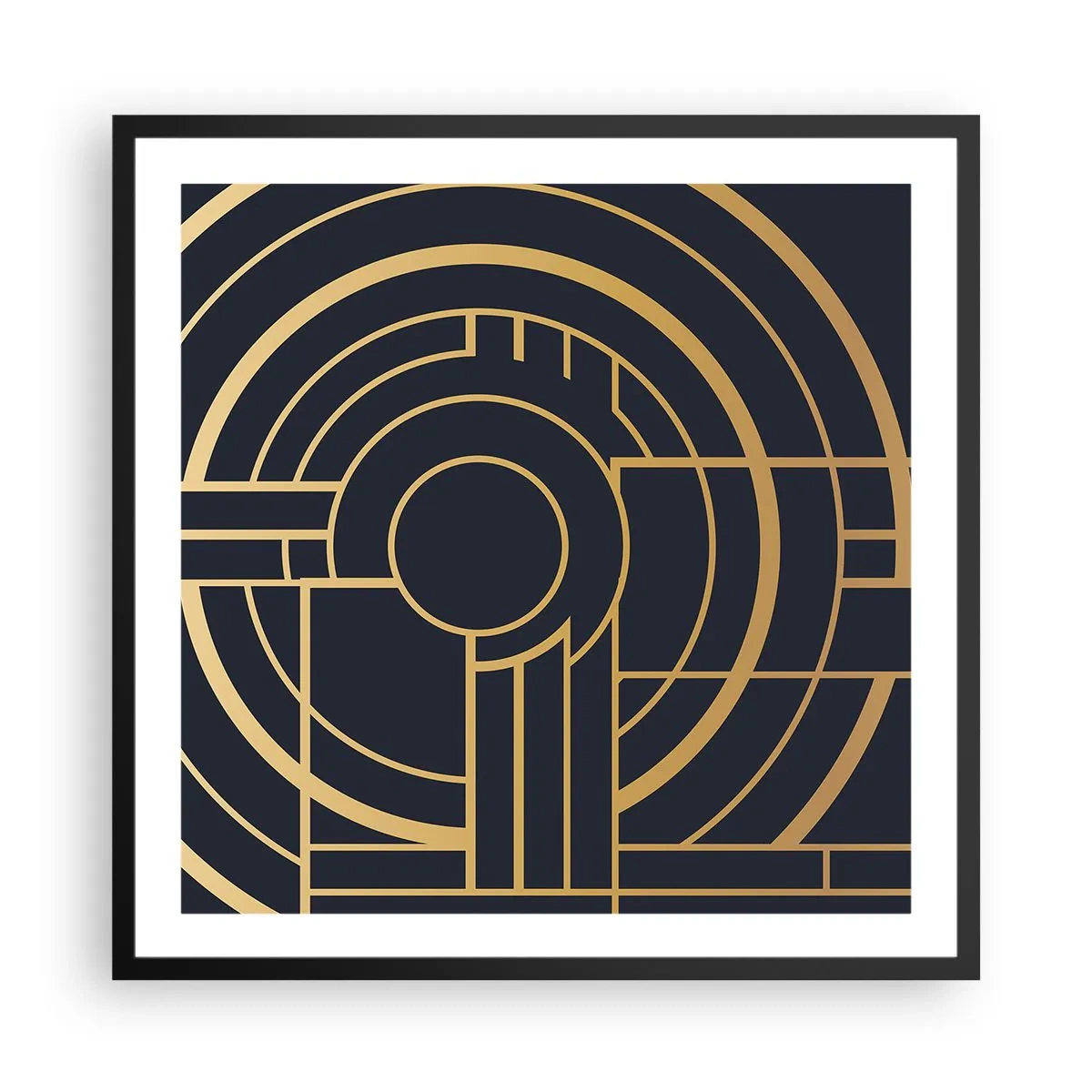 Poster in einem schwarzem Rahmen - Wendungen der Dinge - 60x60 cm