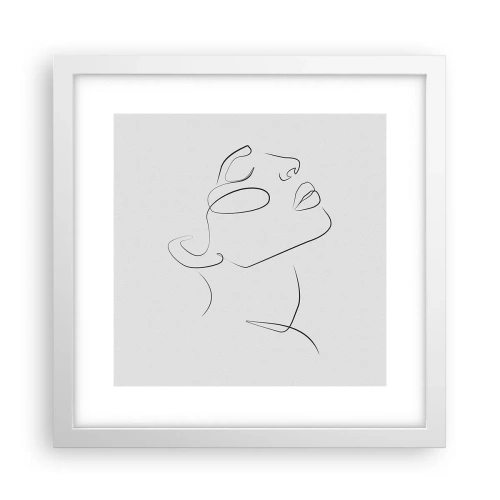 Poster in einem weißen Rahmen - Die Drehungen und Wendungen der Träume - 30x30 cm