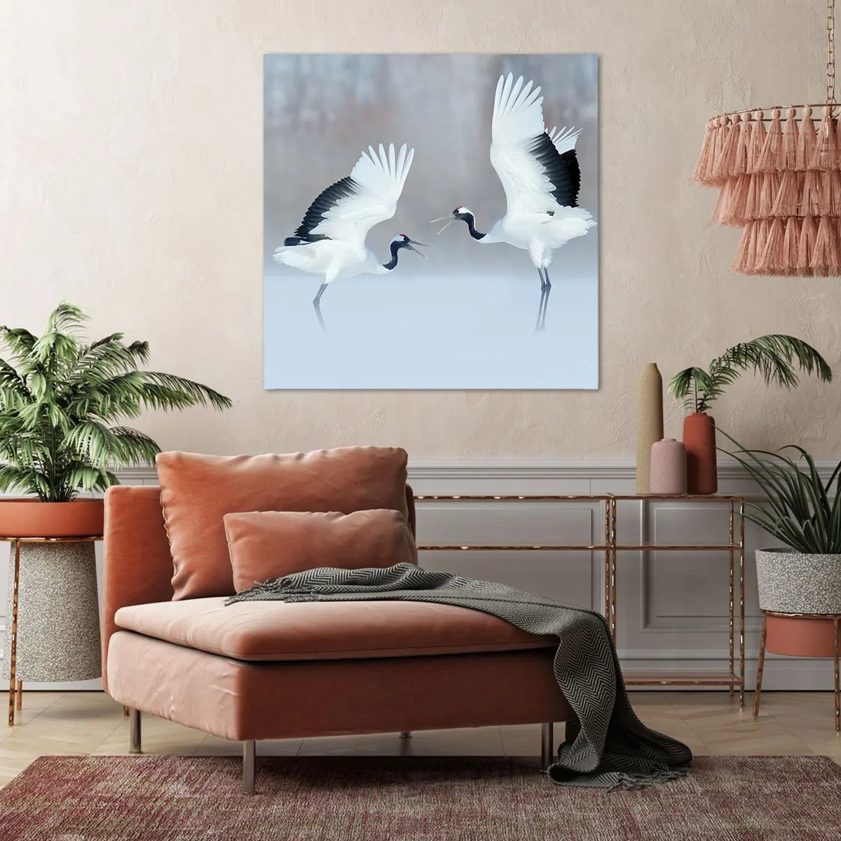 Bild auf Leinwand - Leinwandbild - Tanz im Nebel - 40x40 cm