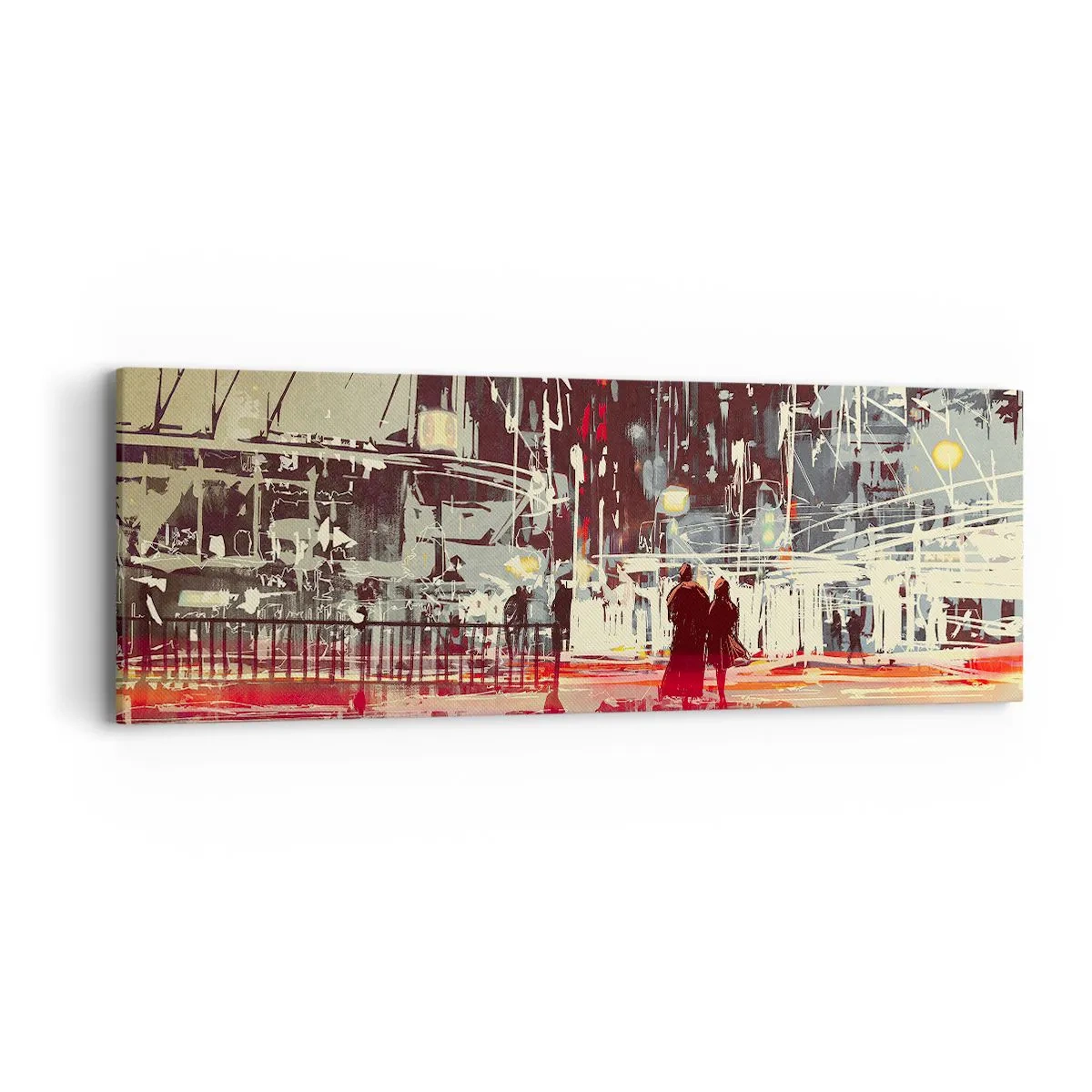 Bild auf Leinwand - Leinwandbild - Eine große Stadtüberquerung - 90x30 cm