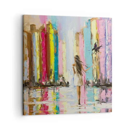 Bild auf Leinwand - Leinwandbild - Folge mir - 50x50 cm