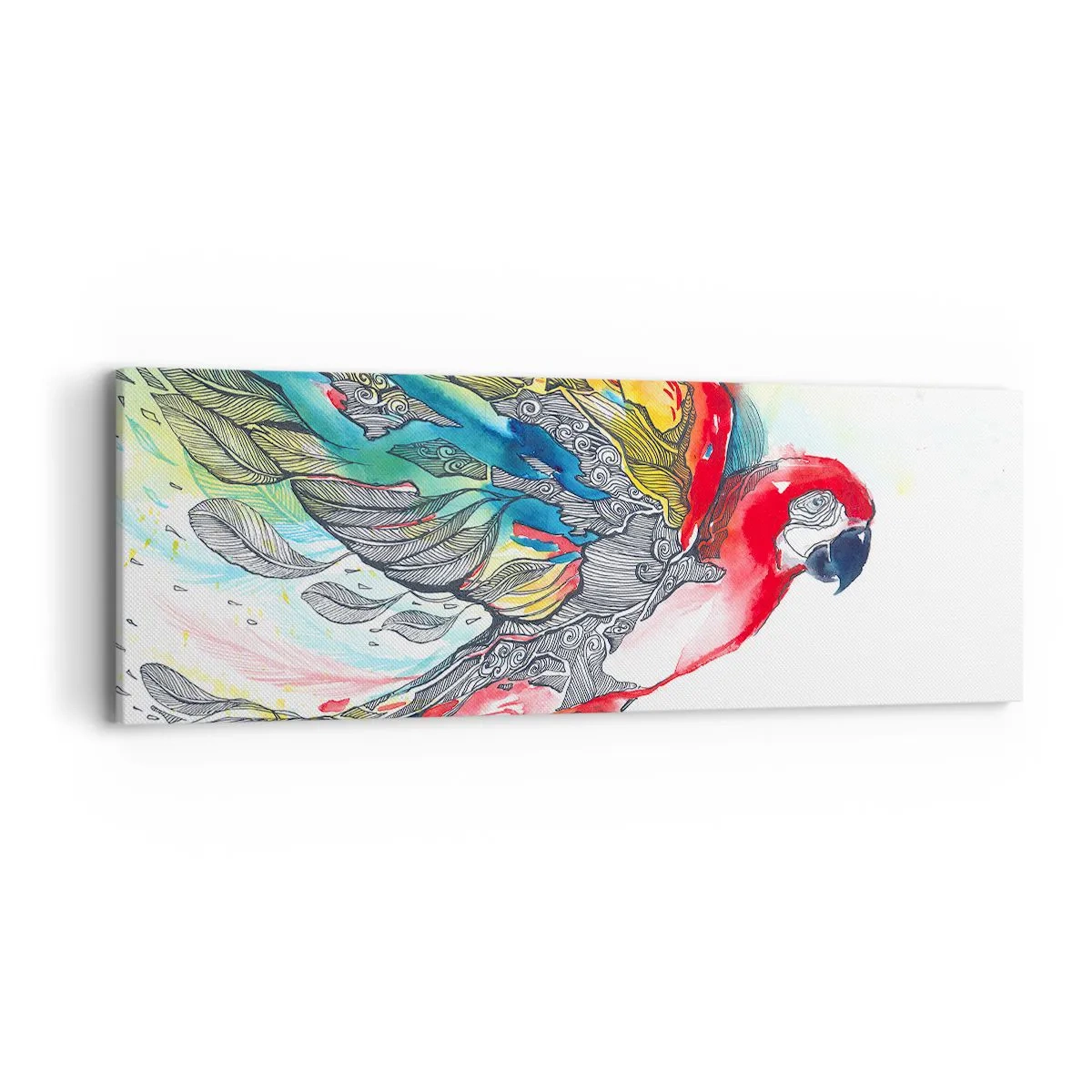 Bild auf Leinwand - Leinwandbild - Leben Sie bunt - 90x30 cm