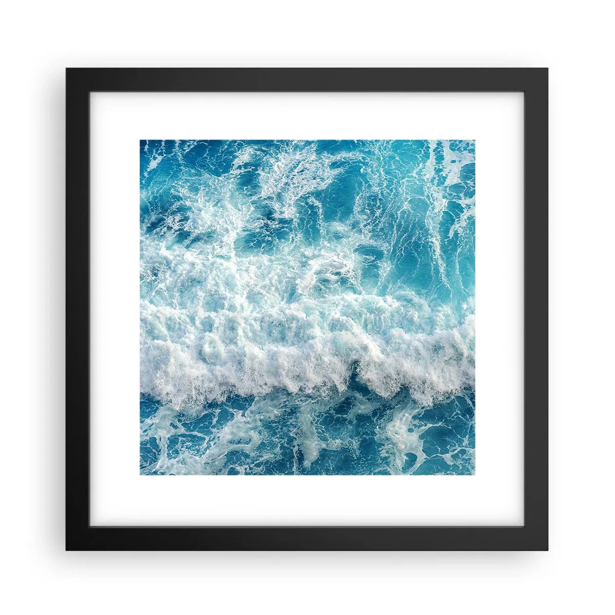 Poster in einem schwarzem Rahmen - Freudig und springend - 30x30 cm